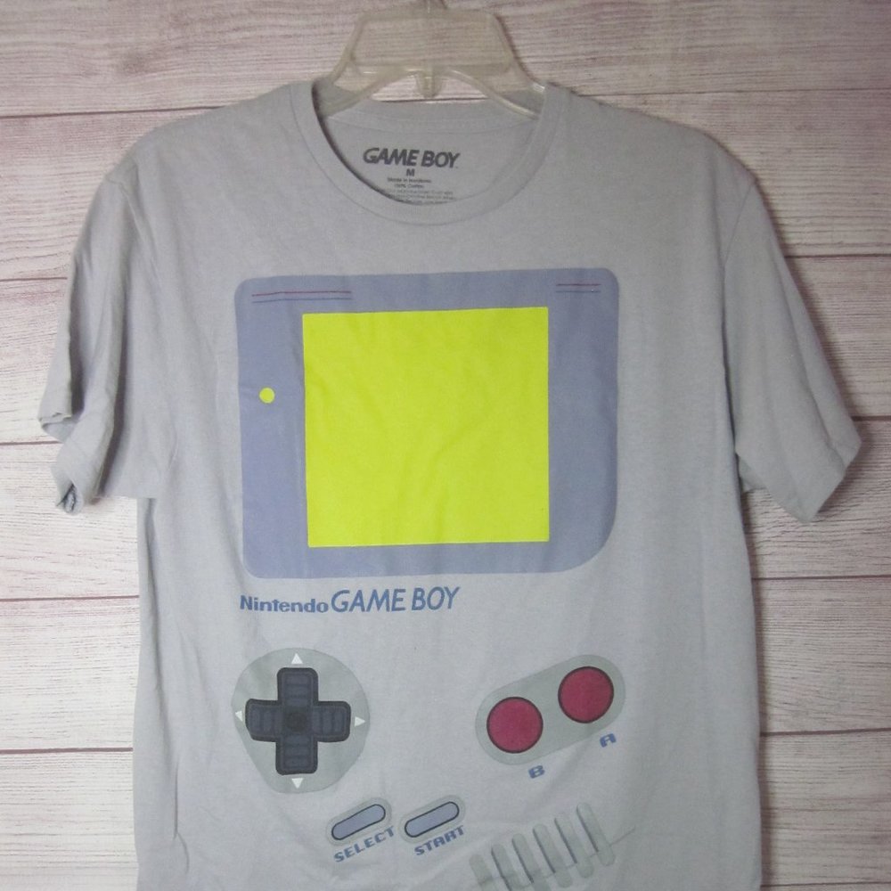 Nintendo Gameboy Gray T-shirt Medium Short Sleeve 100% Cotton